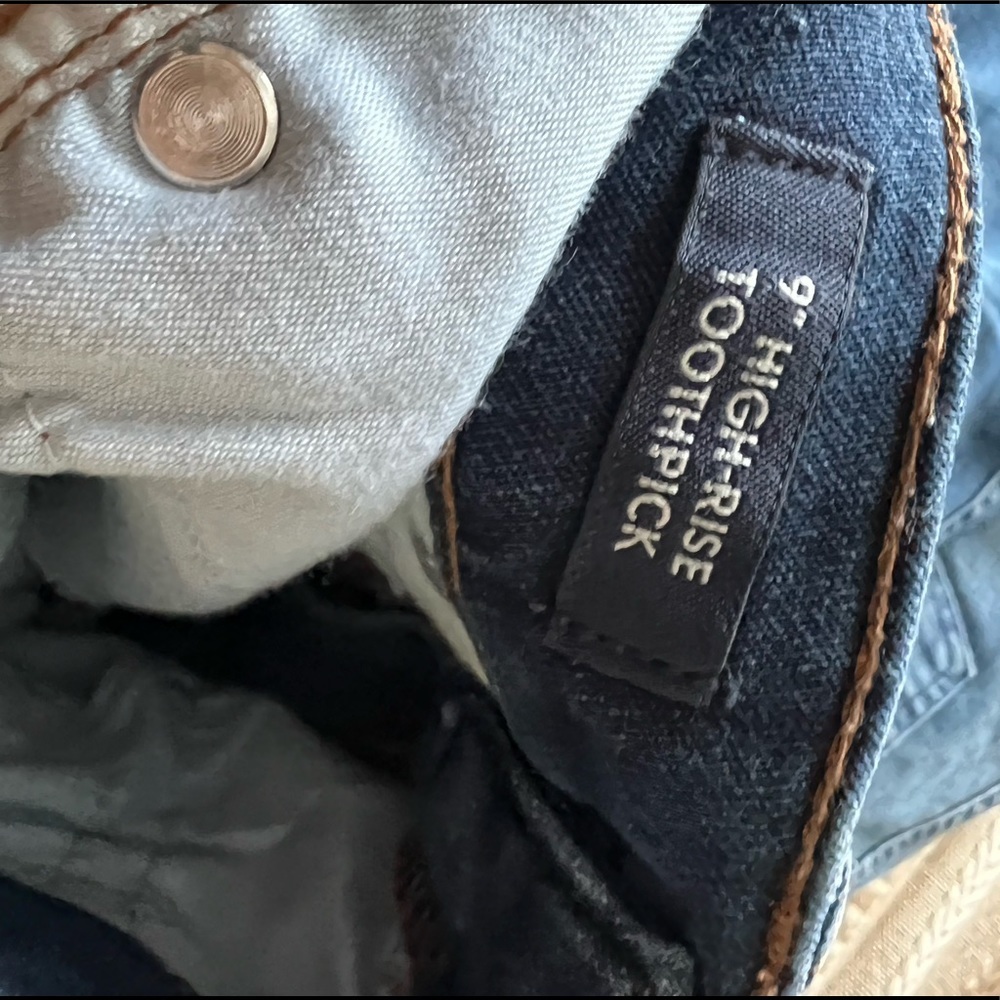 J Crew High Rise Toothpick Jeans Sz 26 Tall - Picture 5 of 6